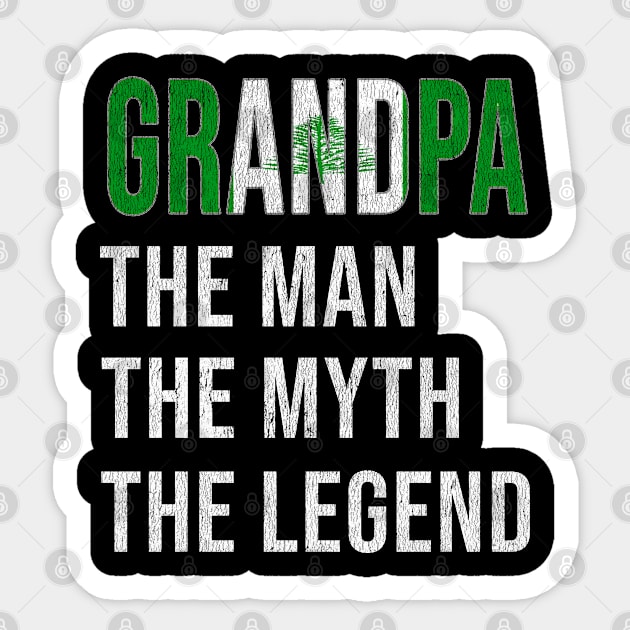 Grand Father Niuean Grandpa The Man The Myth The Legend - Gift for Niuean Dad With Roots From  Niue Sticker by Country Flags